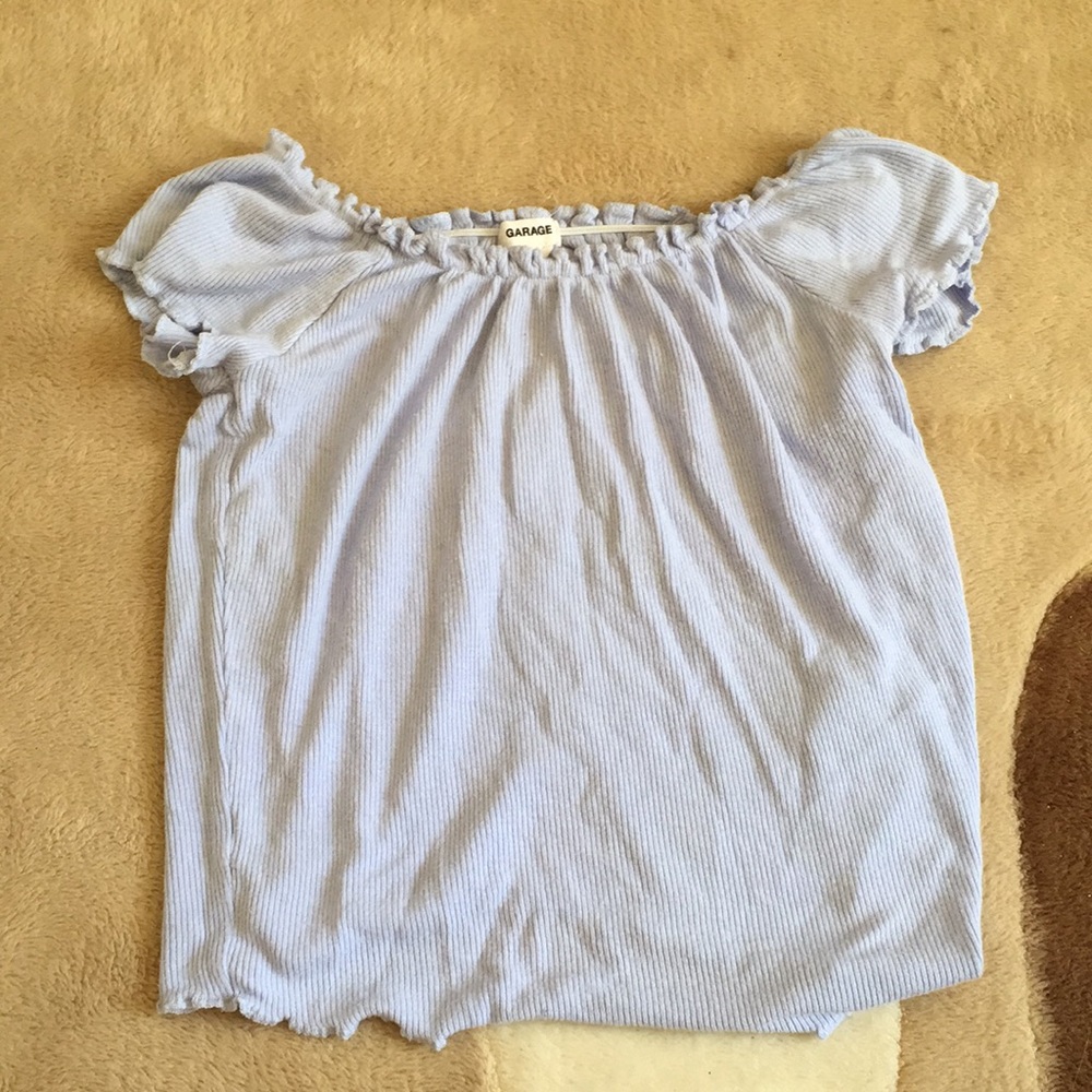 CROPPED OFF SHOULDER LAVENDER